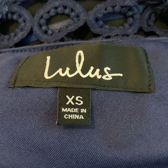 Lulus Dresses Lulus Any Way, Shape, Or Form Navy Blue Lace Halter Dress - Picture 10 of 11